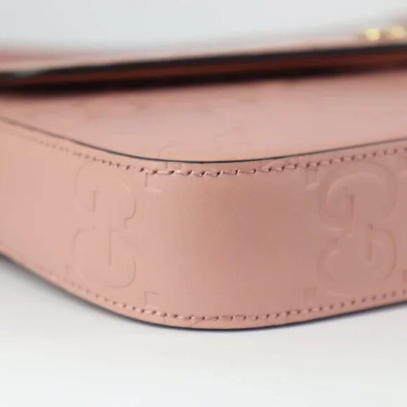 *NEW* Gucci Calfskin GG Super Mini Shoulder Bag Soft Pink - Picture 7 of 11